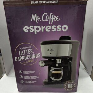 Mr. Coffee 4-Shot Steam Espresso Maker with Frothing Pitcher – Black